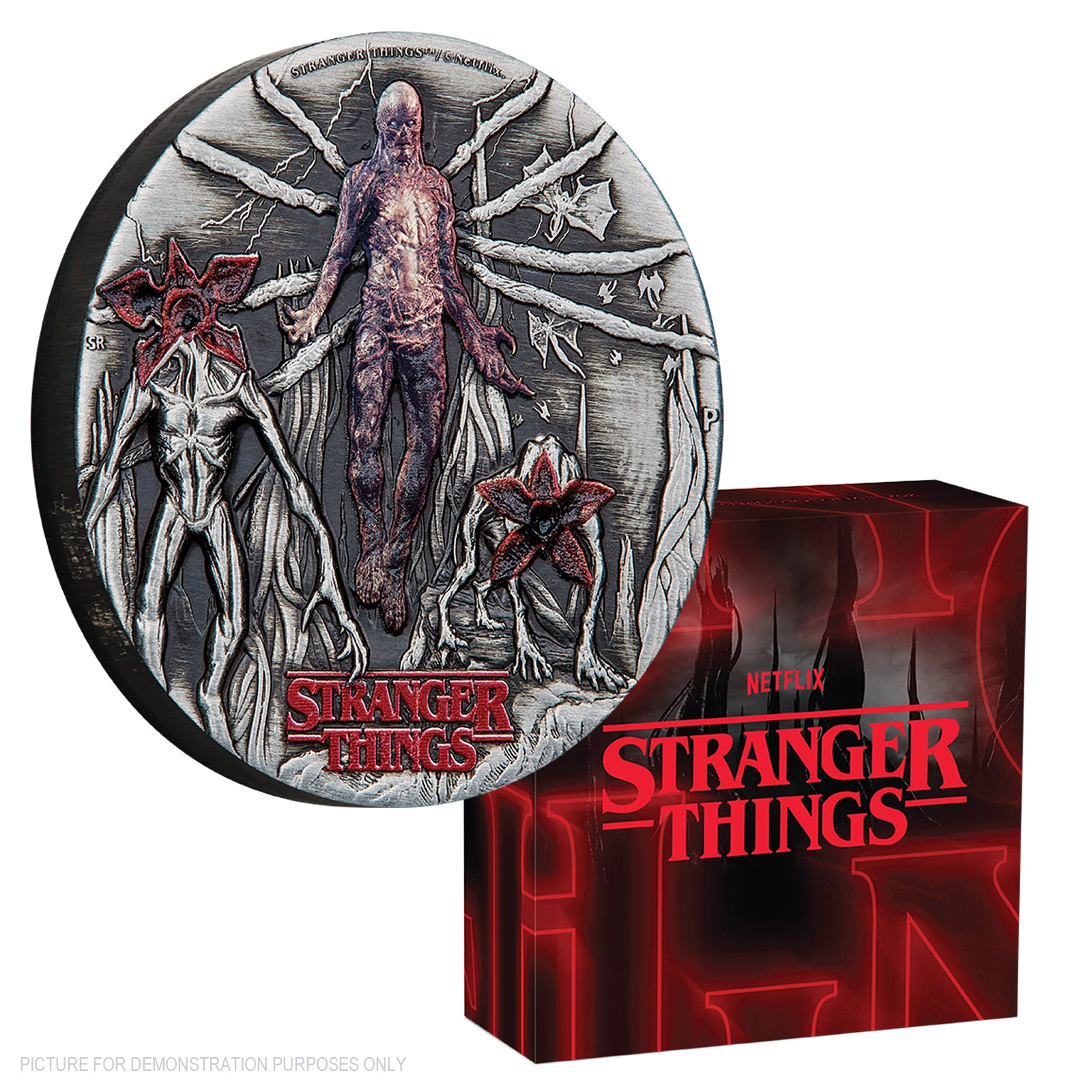2026 Perth Mint Stranger Things - Villains 2oz Silver Antiqued Coloured Coin